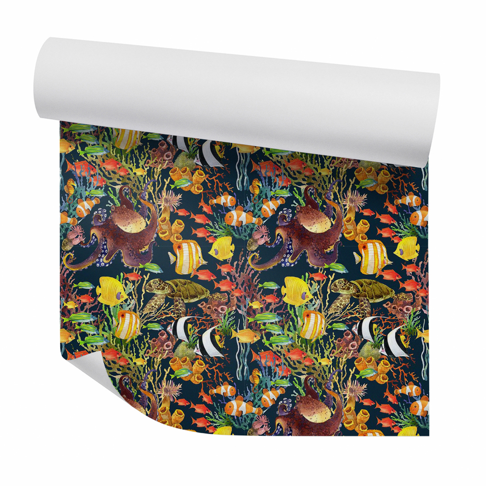 Okleina ścienna Kolorowa abstrakcja rybki