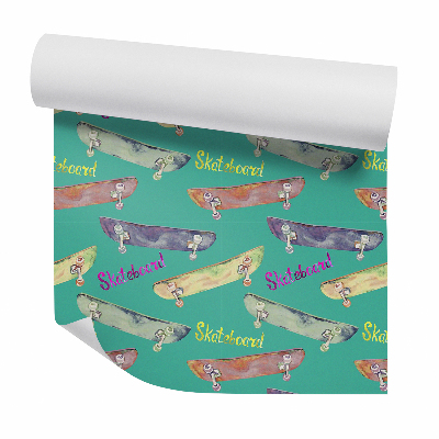 Okleina ścienna Deskorolki akwarela