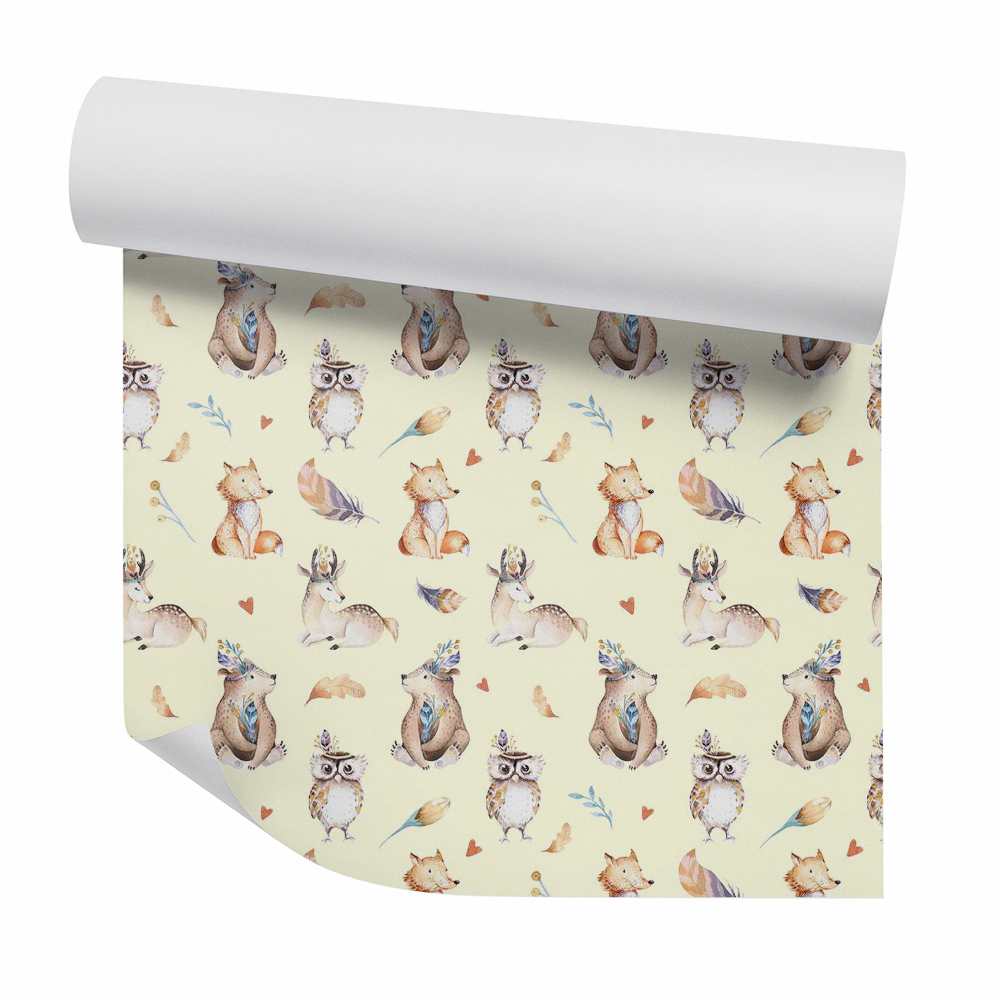 Okleina ścienna Indiańskie zwierzęta