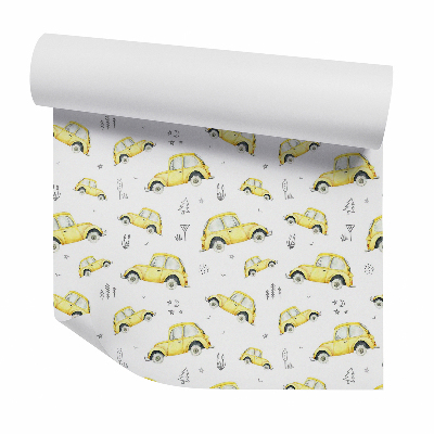 Okleina ścienna Żółte garbusy gwiazdy