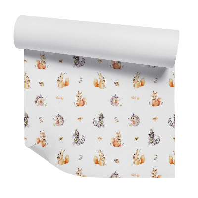 Okleina ścienna Małe leśne zwierzątka