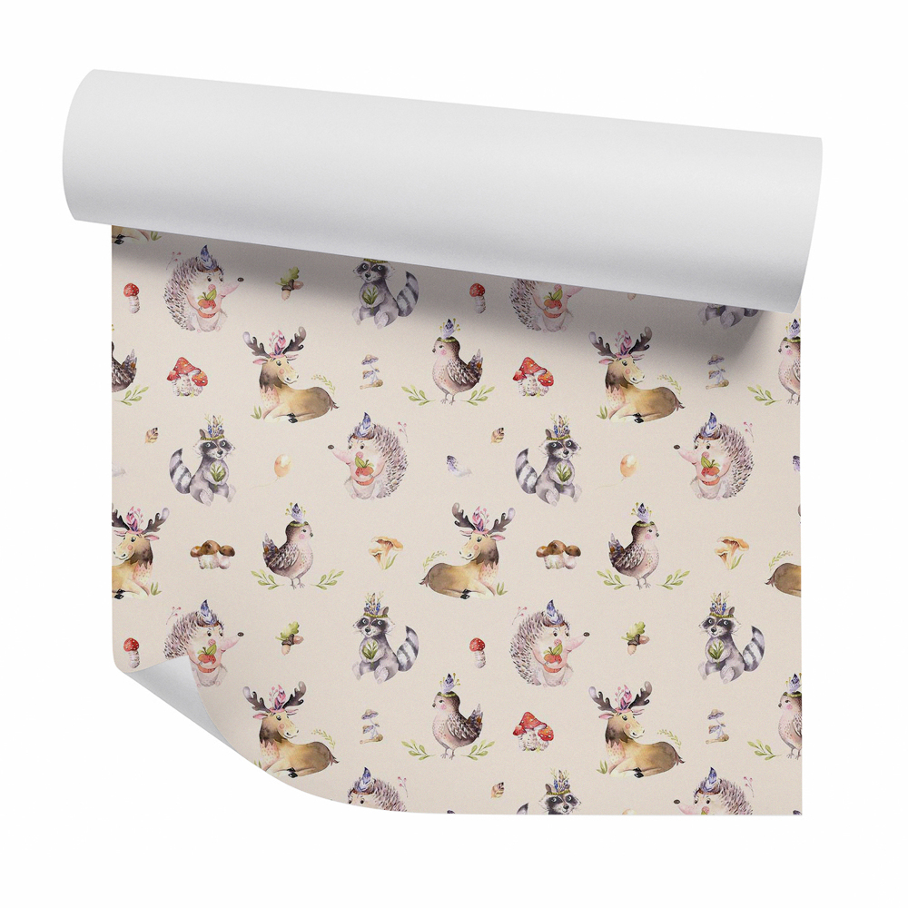 Okleina ścienna Śliczna grafika zwierząt leśnych