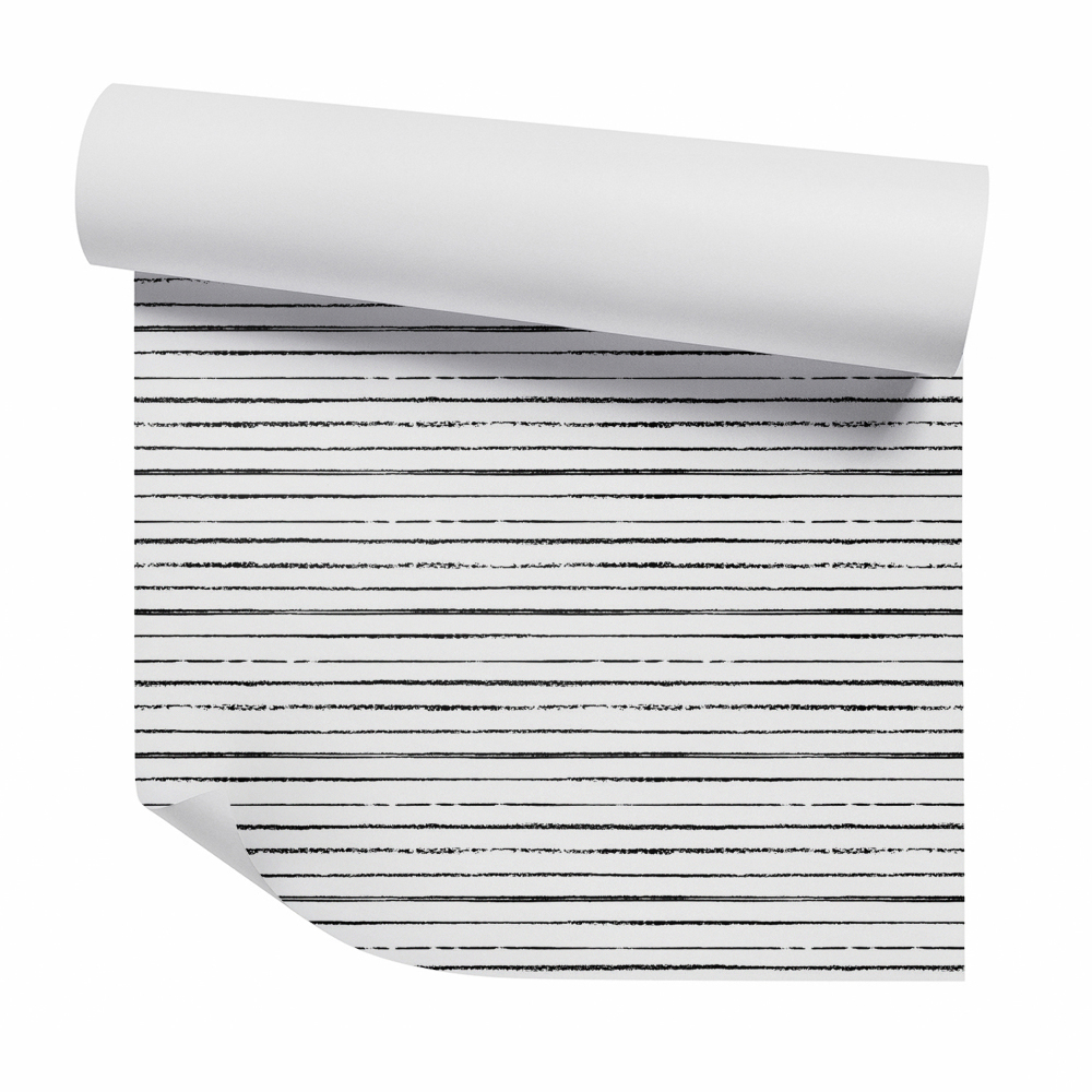 Okleina samoprzylepna na ścianę Poziome czarne paski dekoracyjne