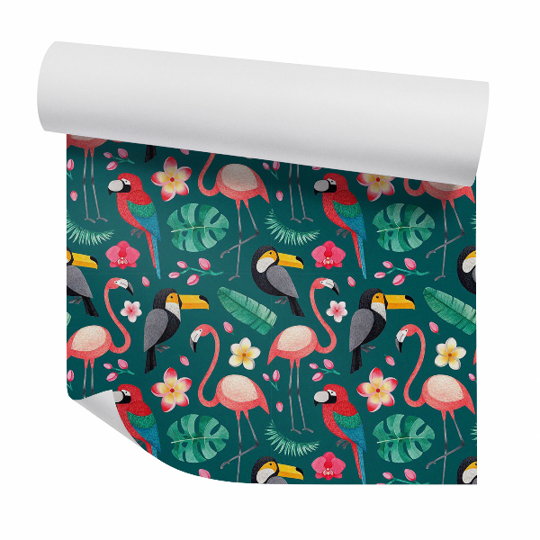 Okleina samoprzylepna na ścianę Egzotyczne ptaki dekoracyjne