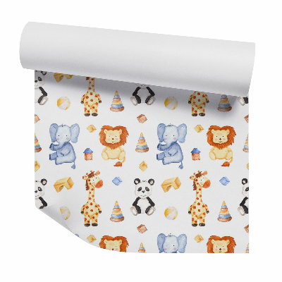 Okleina samoprzylepna na ścianę Dziecięce zabawki białe tło