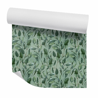 Okleina samoprzylepna na ścianę Zielone liście gęsty wzór