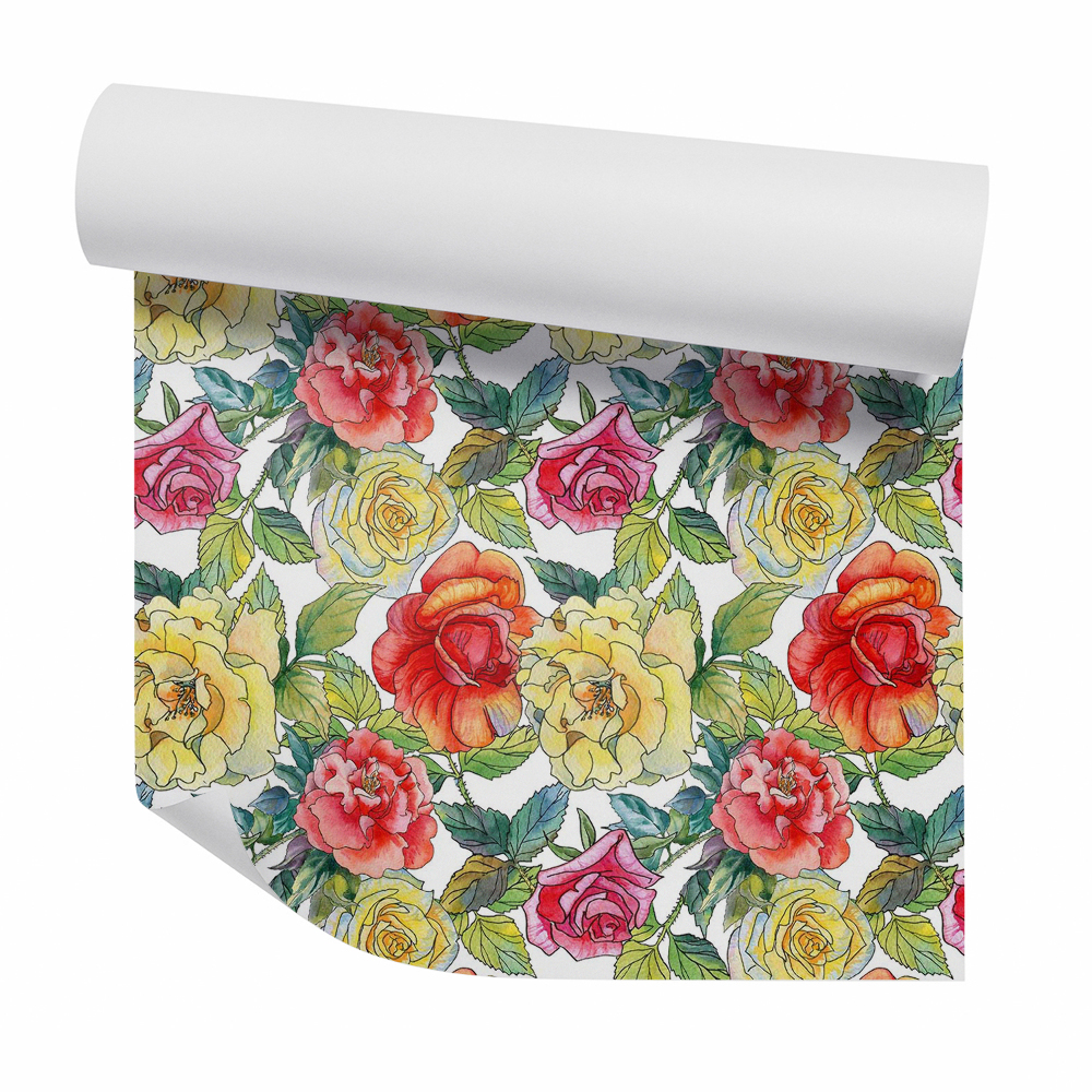 Okleina samoprzylepna na ścianę Wielokolorowe kwiaty pastelowe