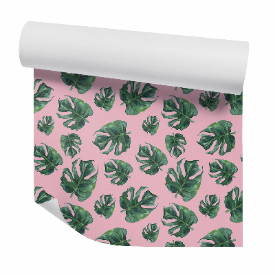 Okleina samoprzylepna na ścianę Liście monstery rysowana roślinność