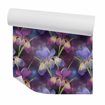 Okleina samoprzylepna na ścianę Kwiaty fioletowe rozmazane tło