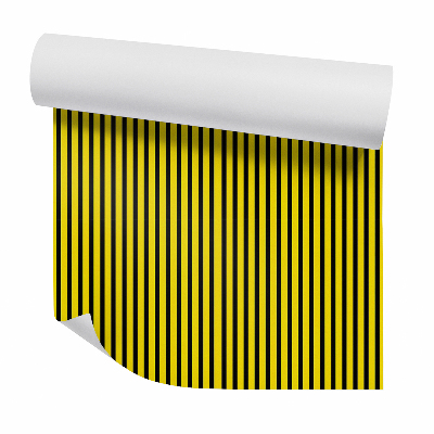 Okleina samoprzylepna na ścianę Pasy żółte pionowe czarne tło
