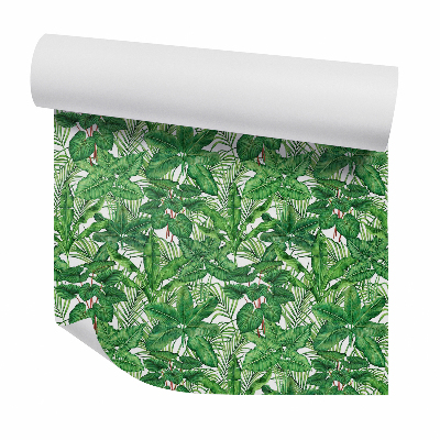 Okleina samoprzylepna na ścianę Gęste egzotyczne rośliny łodygi