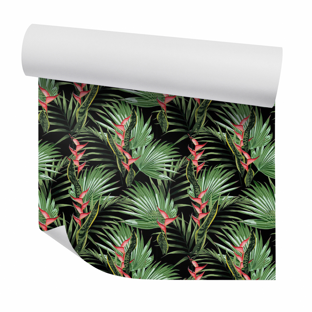 Okleina samoprzylepna na ścianę Kwitnąca roślinność tropikalna