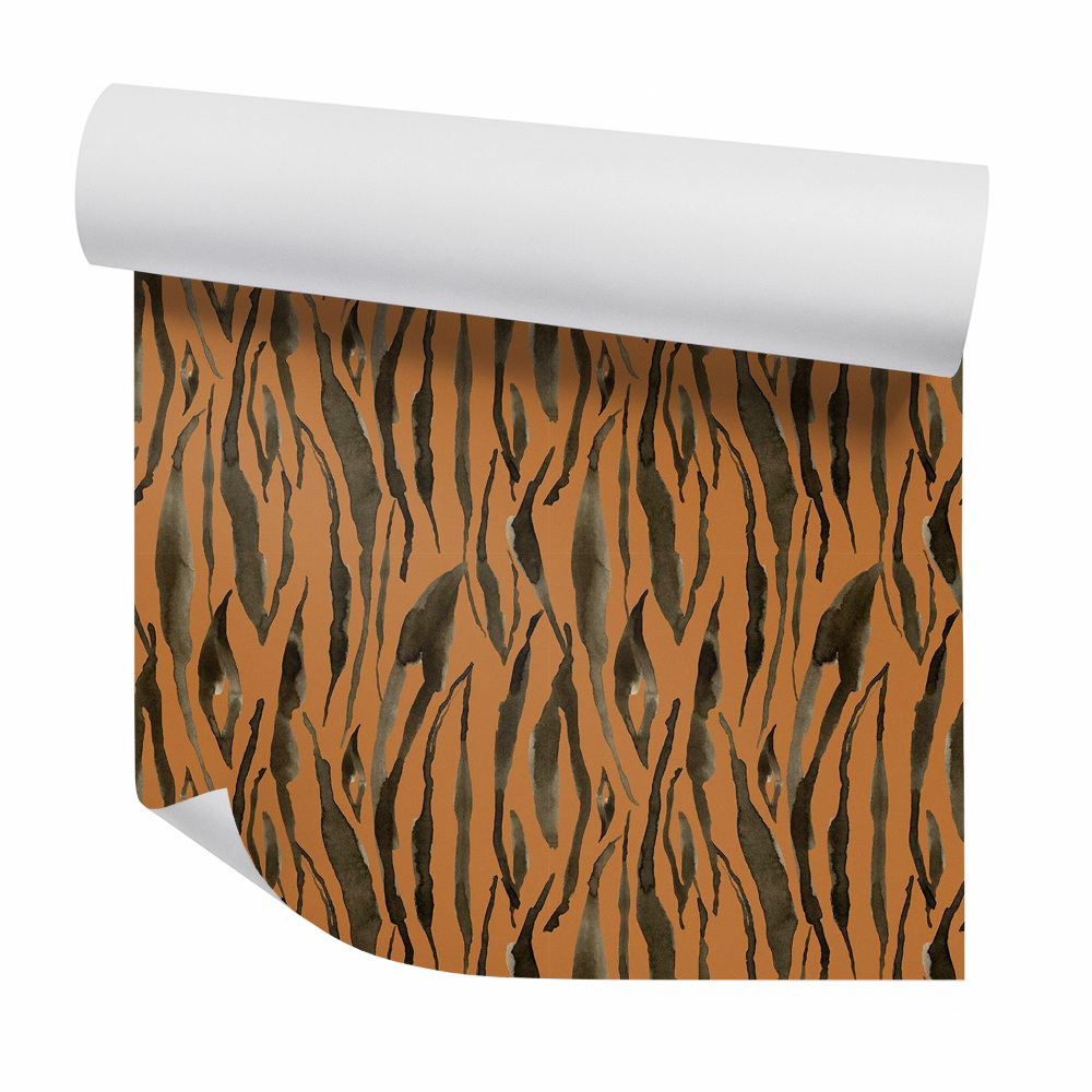 Okleina samoprzylepna na ścianę Ozdobne tygrysie wzory duże