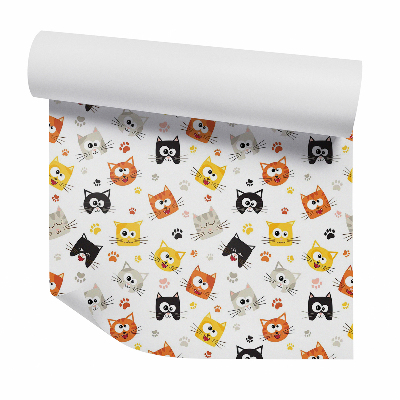 Okleina samoprzylepna na ścianę Zwariowane kotki dziecięce