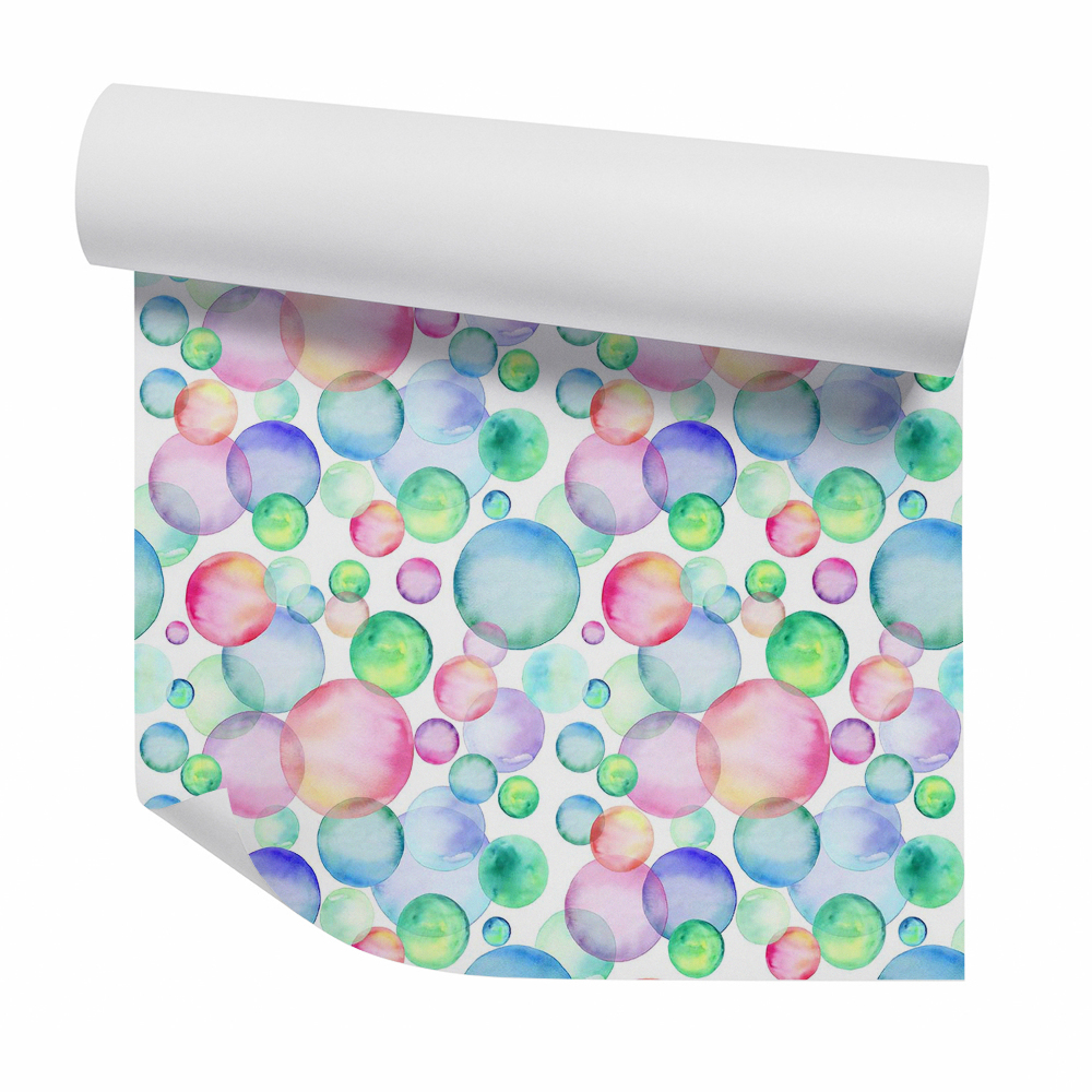 Okleina samoprzylepna na ścianę Kolorowe bańki przestrzenne