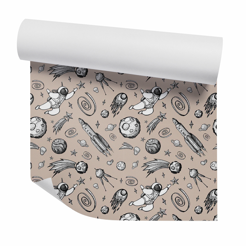 Okleina samoprzylepna na ścianę Astronauta rakiety kosmiczne