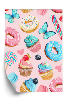 Tapeta Słodycze motyle