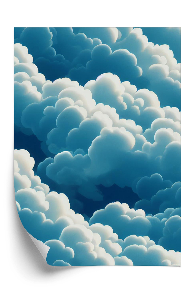 Tapeta Chmury na błękitnym niebie