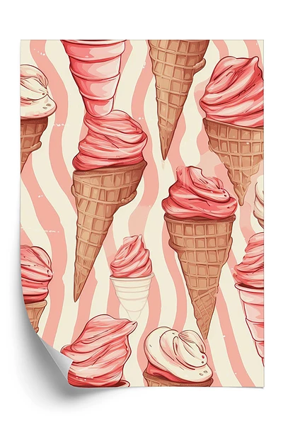 Tapeta Różowe lody