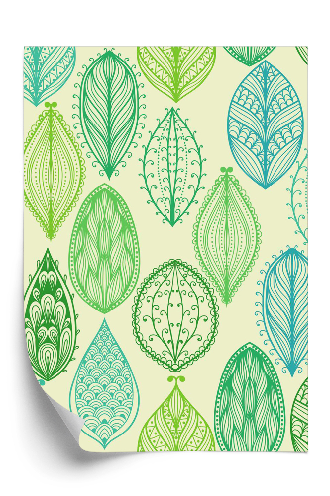 Tapeta Rysunkowe liście