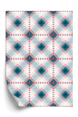 Tapeta Niebieski wzór kratki