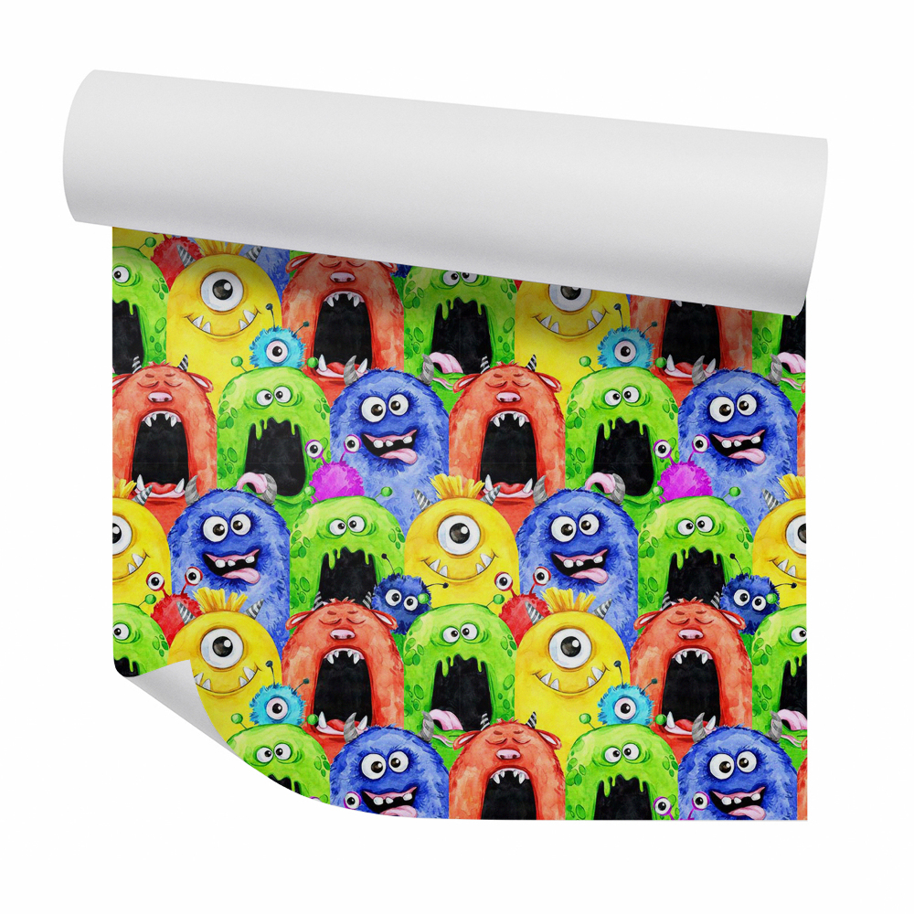 Okleina samoprzylepna na ścianę Kolorowe wesołe potwory kosmici