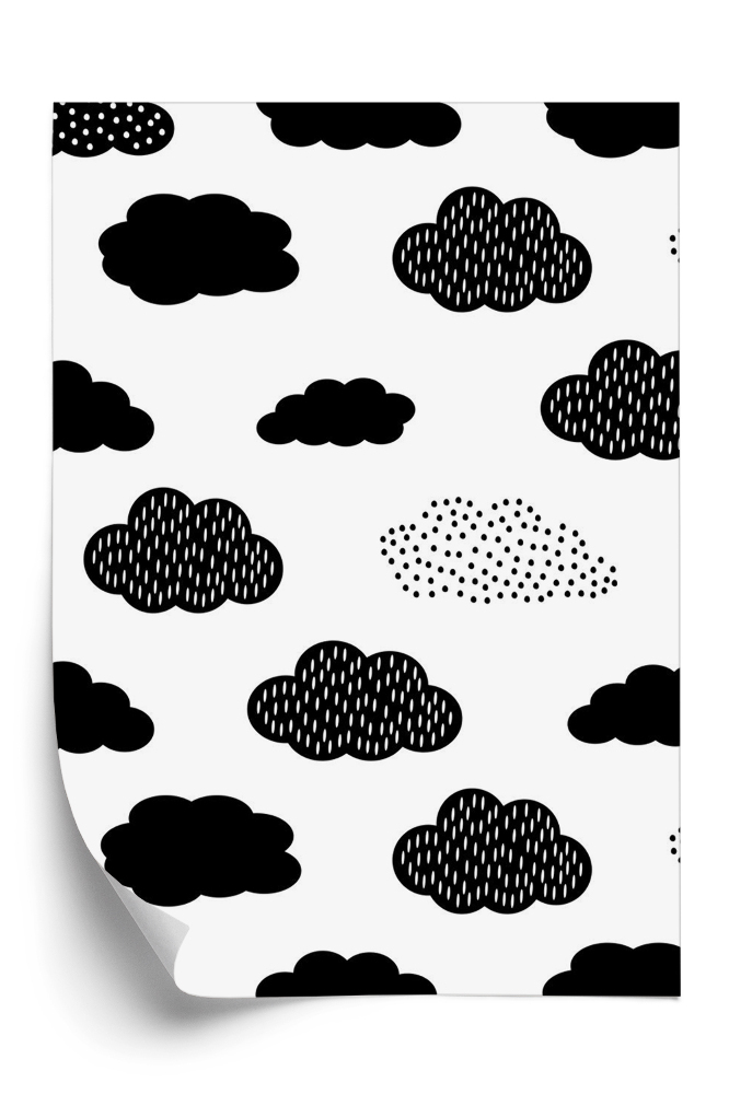 Tapeta Czarno-białe chmury