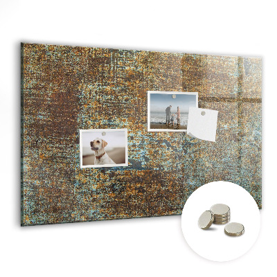 Tablica magnetyczna szklana Zardzewiały metal