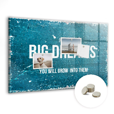 Tablica magnetyczna do pisania Big dreams