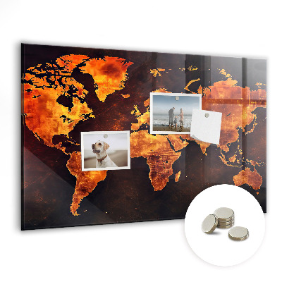 Tablica magnetyczna dla dzieci Ogniste kontynenty