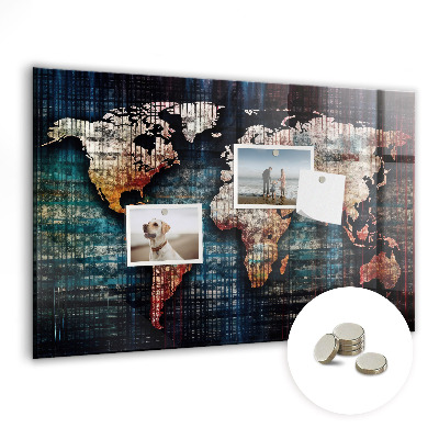 Tablica magnetyczna dla dzieci Mapa w paski i linie