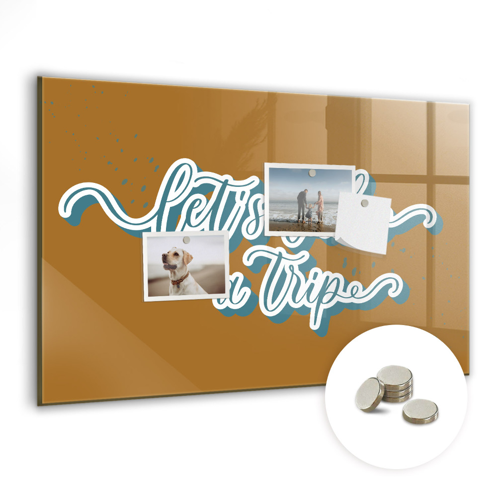 Tablica magnetyczna do pisania Lets go on a trip