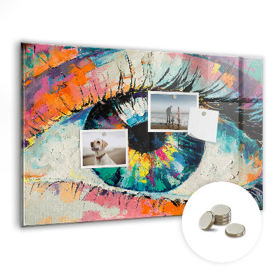 Tablica magnetyczna ozdobna Tęczowe oko