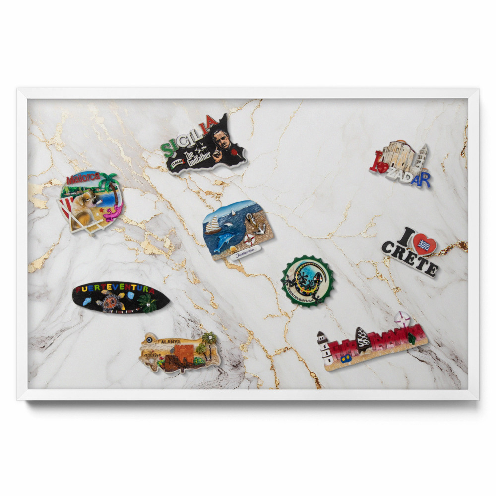 Ozdobna tablica na magnesy Stylowy kamień marmur