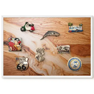 Tablica metalowa magnetyczna Zmysłowe słoje drewna o naturalnej teksturze