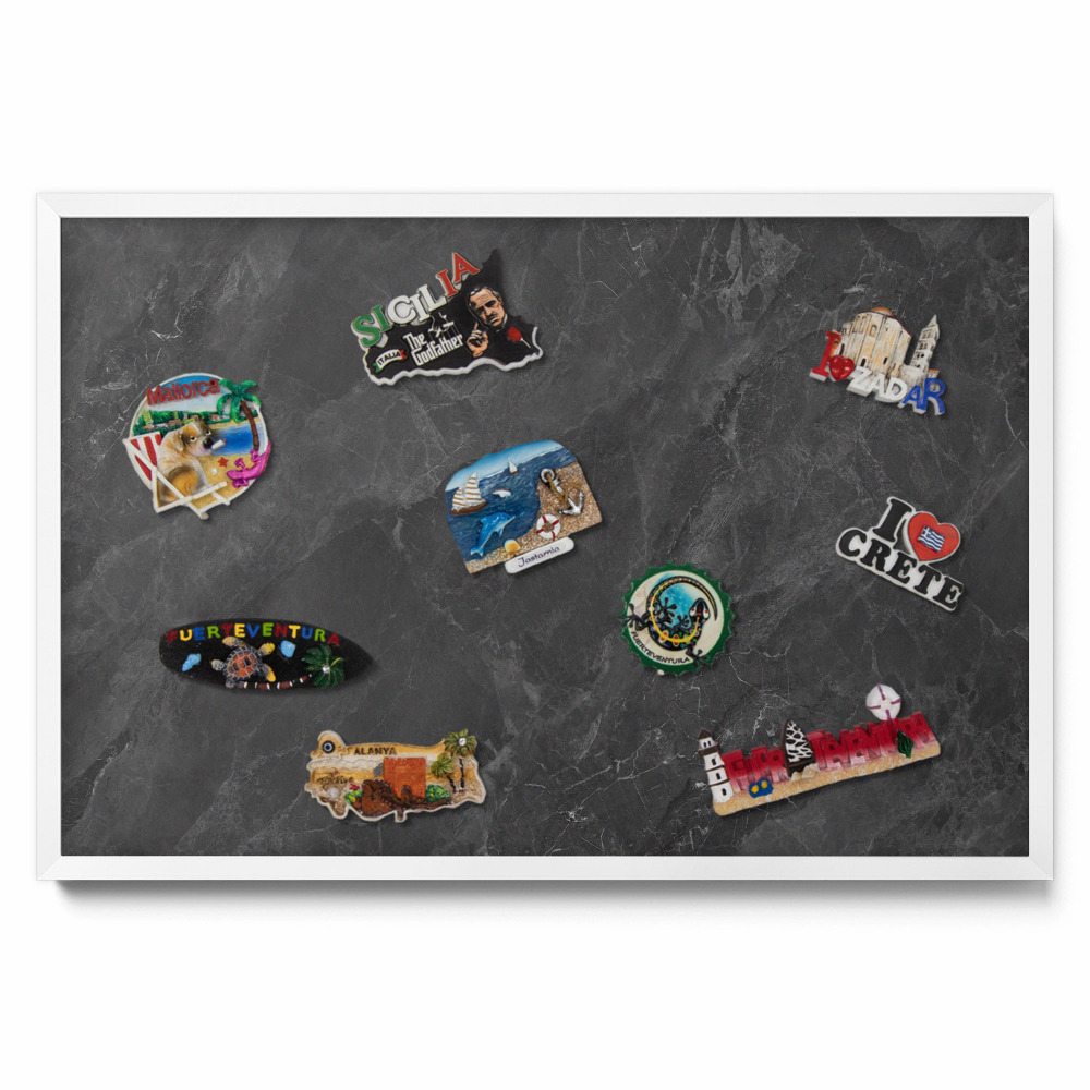 Tablica na magnesy z podróży Struktura ciemnego kamienia