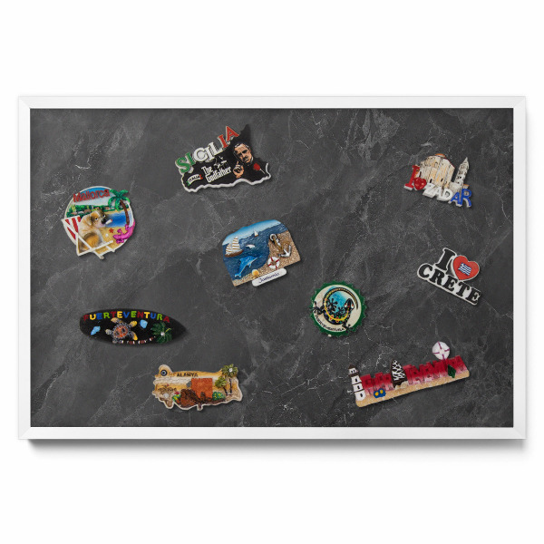 Tablica na magnesy z podróży Struktura ciemnego kamienia