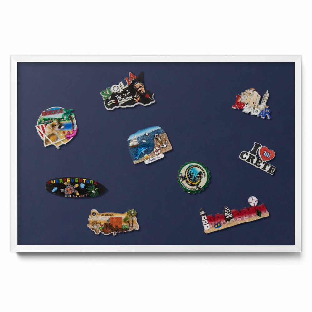 Tablica na magnesy z podróży Kolor ciemny granatowy