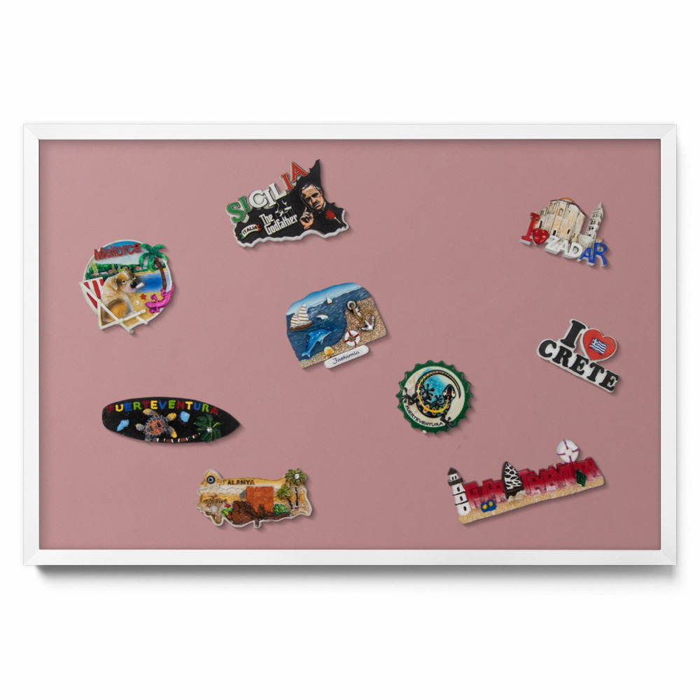 Ozdobna tablica na magnesy Kolor pastelowy różowy