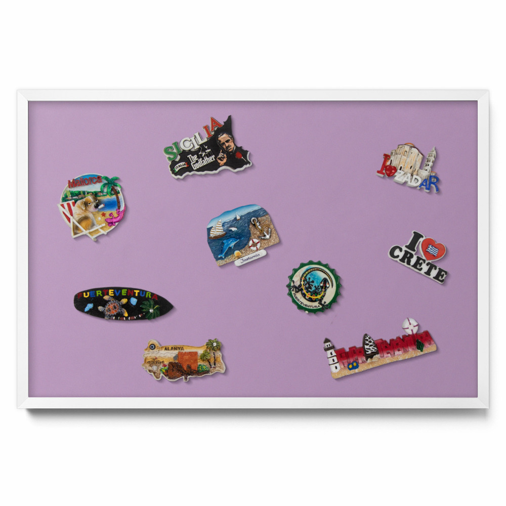 Ozdobna tablica na magnesy Kolor pastelowy fioletowy