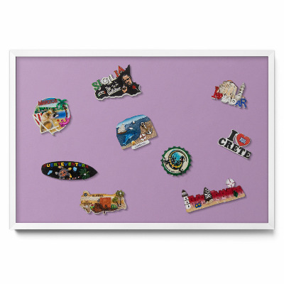 Ozdobna tablica na magnesy Kolor pastelowy fioletowy