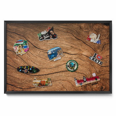 Tablica na magnesy z wakacji Pęknięta tekstura drewna