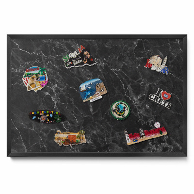 Metalowa tablica na magnesy Elegancki czarny marmur