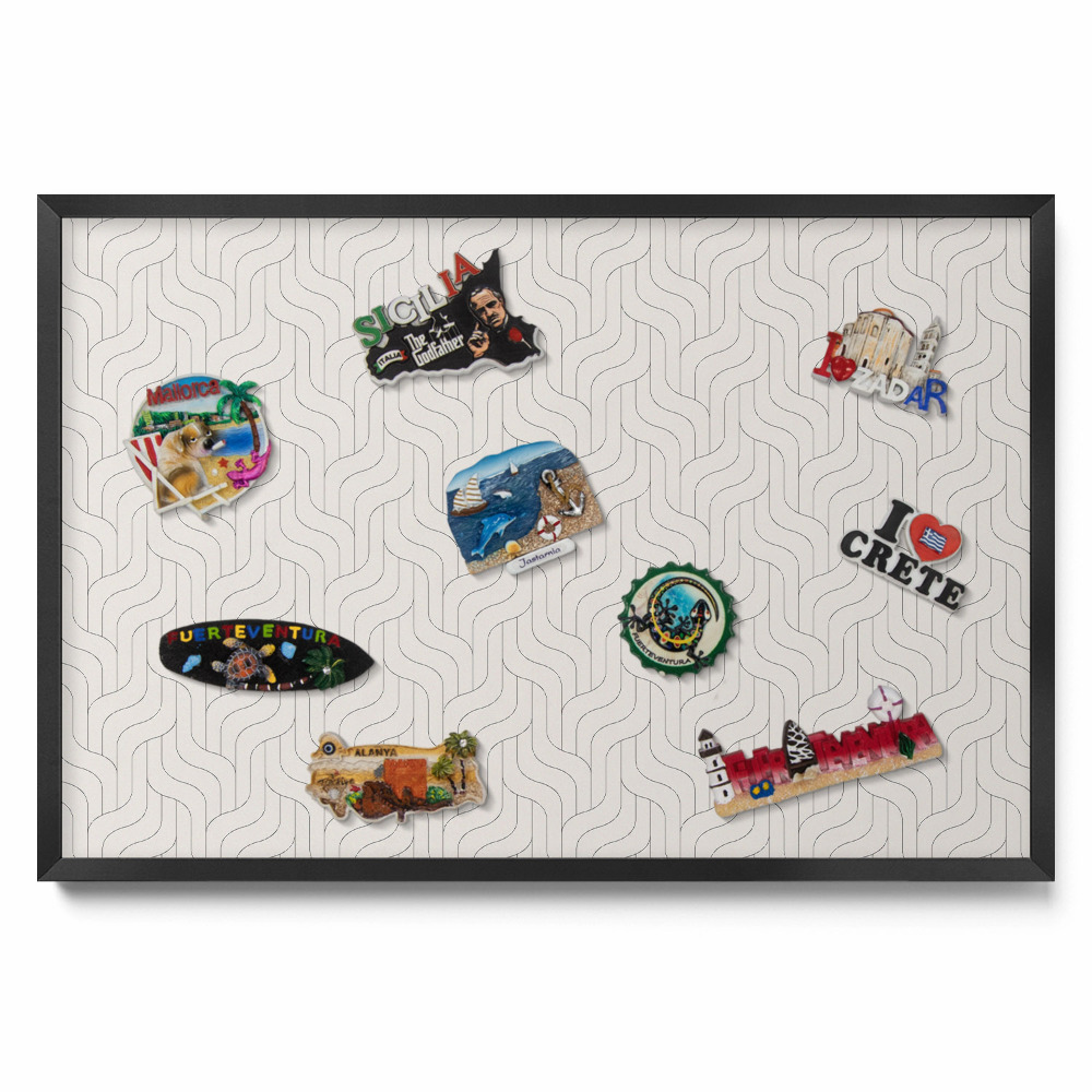 Tablica na magnesy z wakacji Regularny liniowy wzór