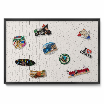 Tablica na magnesy z wakacji Regularny liniowy wzór