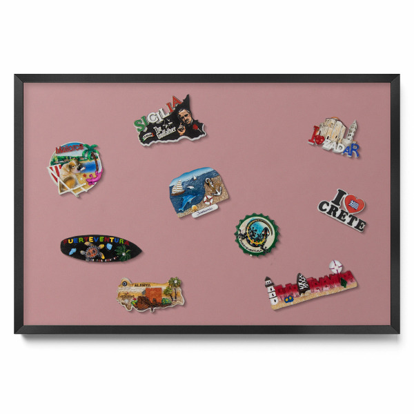 Tablica na magnesy z wakacji Kolor pastelowy różowy