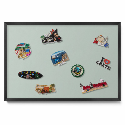 Tablica na magnesy z wakacji Kolor seledynowy