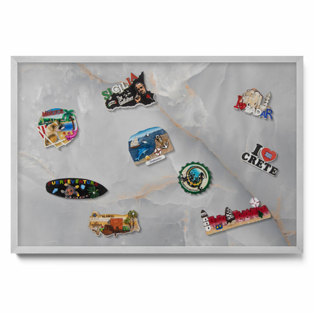 Tablica na magnesy do kuchni Elegancki ozdobny marmur