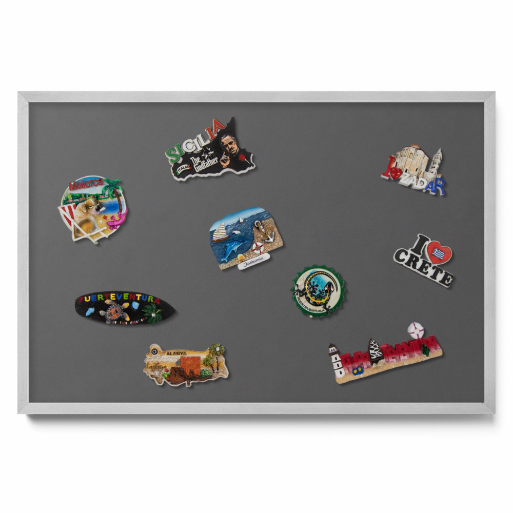 Tablica metalowa na magnesy Kolor ciemny szary