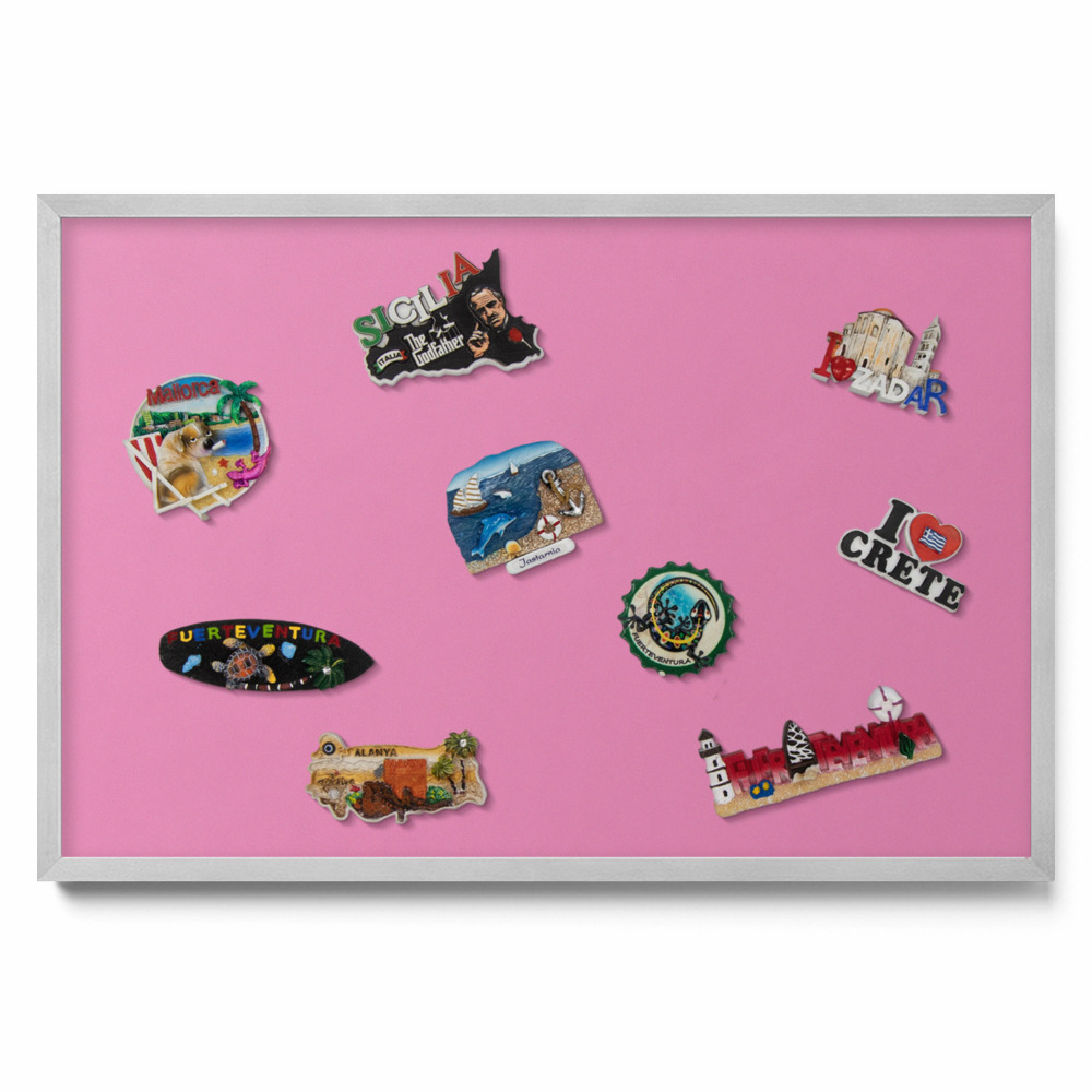 Tablica na ścianę na magnesy Kolor różowy